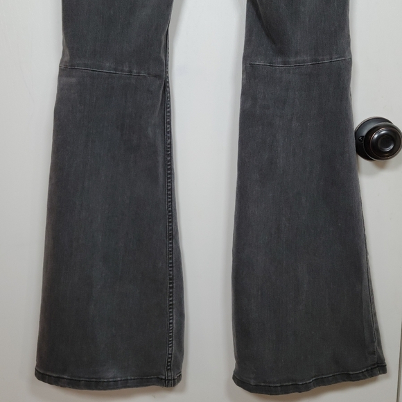 Free People Grey Wide-Leg Flare Pullon Pants Size 27 - Picture 7 of 10